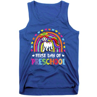 Preschool Back To School Great Gift Happy First Day Of Preschool Gift Tank Top