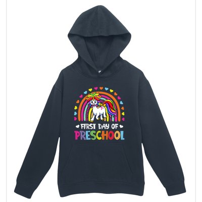 Preschool Back To School Great Gift Happy First Day Of Preschool Gift Urban Pullover Hoodie