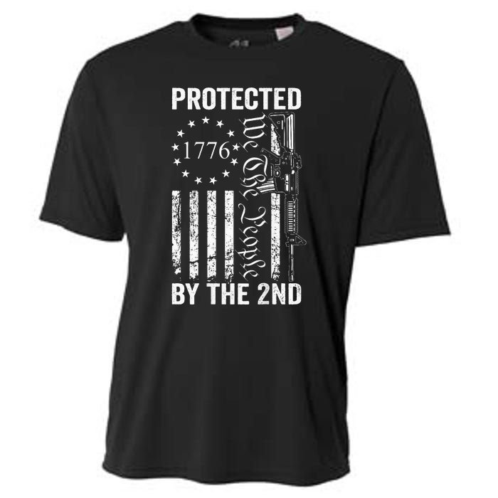 Protected By The 2nd Amendment We The People Pro Gun BACK Cooling Performance Crew T-Shirt