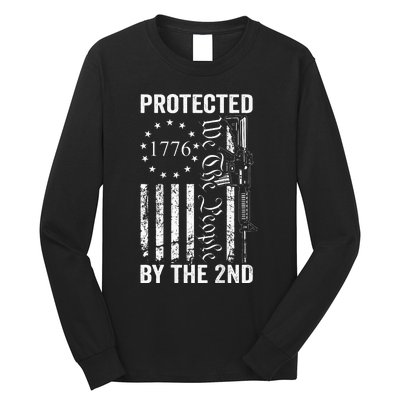 Protected By The 2nd Amendment We The People Pro Gun BACK Long Sleeve Shirt