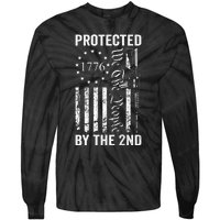 Protected By The 2nd Amendment We The People Pro Gun BACK Tie-Dye Long Sleeve Shirt