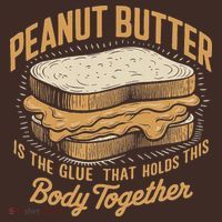 Peanut Butter The Glue That Holds This Body Together Short Acrylic Beanie