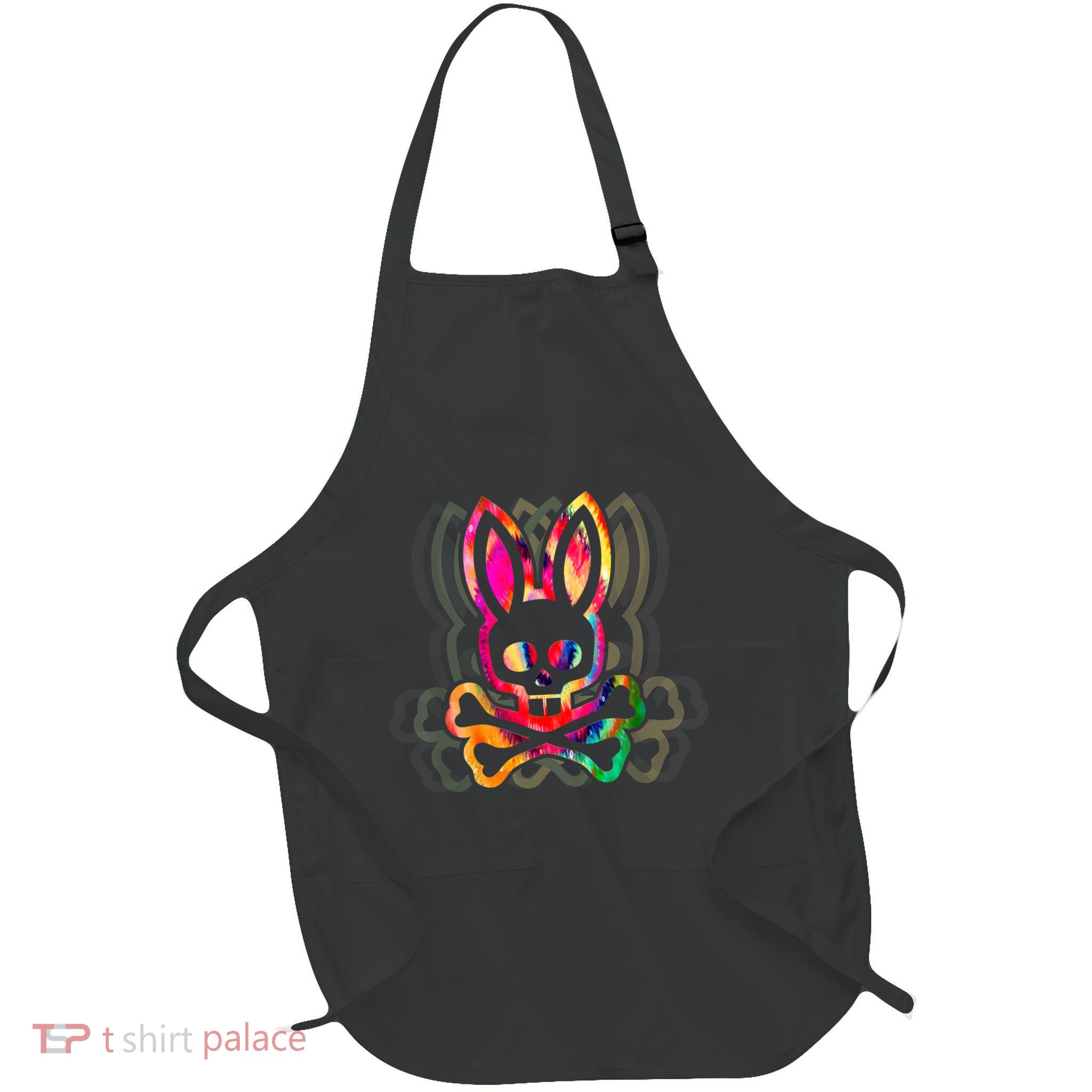 PsychedelicA Bunny Tie Dye Skull And Crossbones Apron