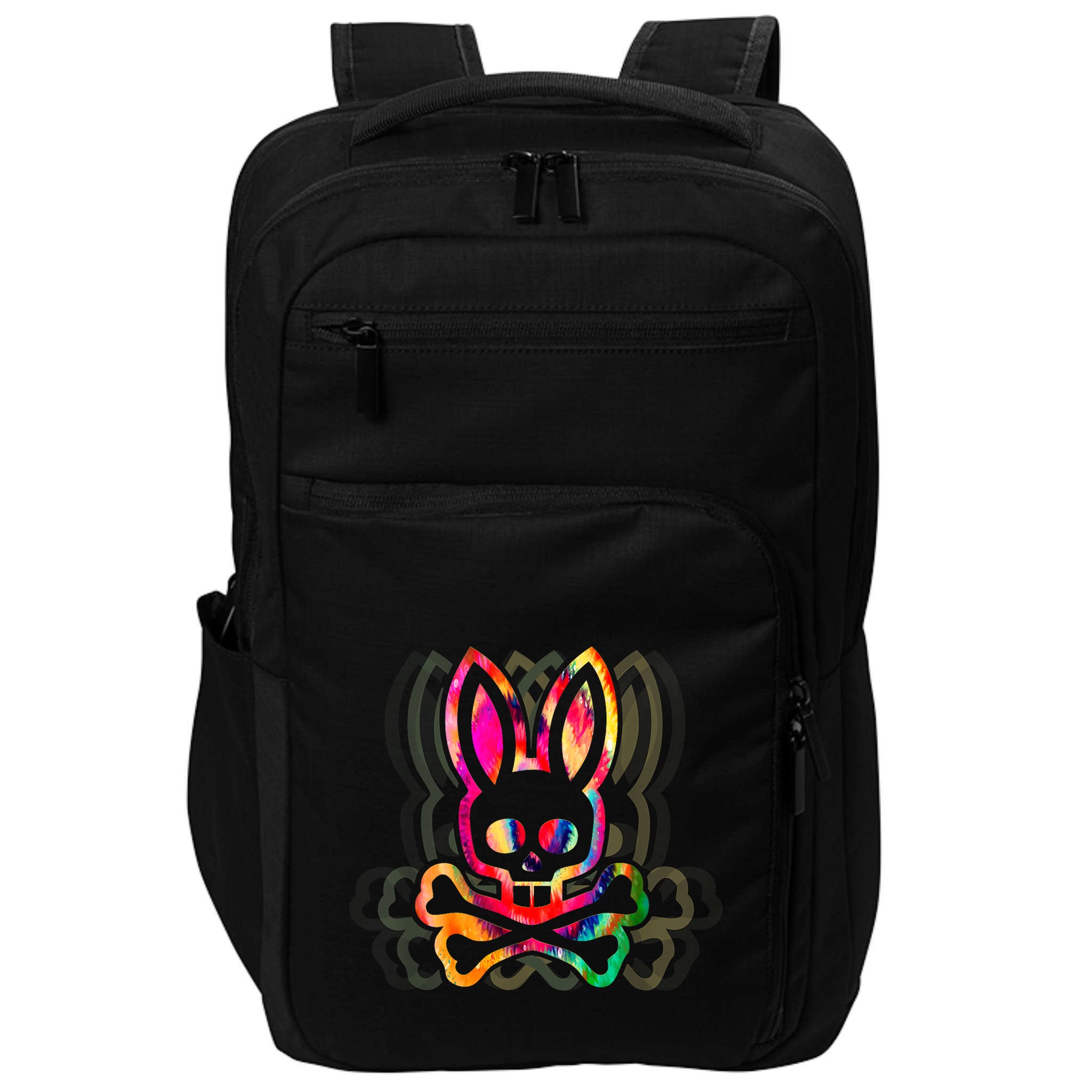 PsychedelicA Bunny Tie Dye Skull And Crossbones Impact Tech Backpack