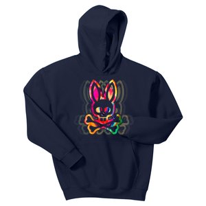 PsychedelicA Bunny Tie Dye Skull And Crossbones Kids Hoodie