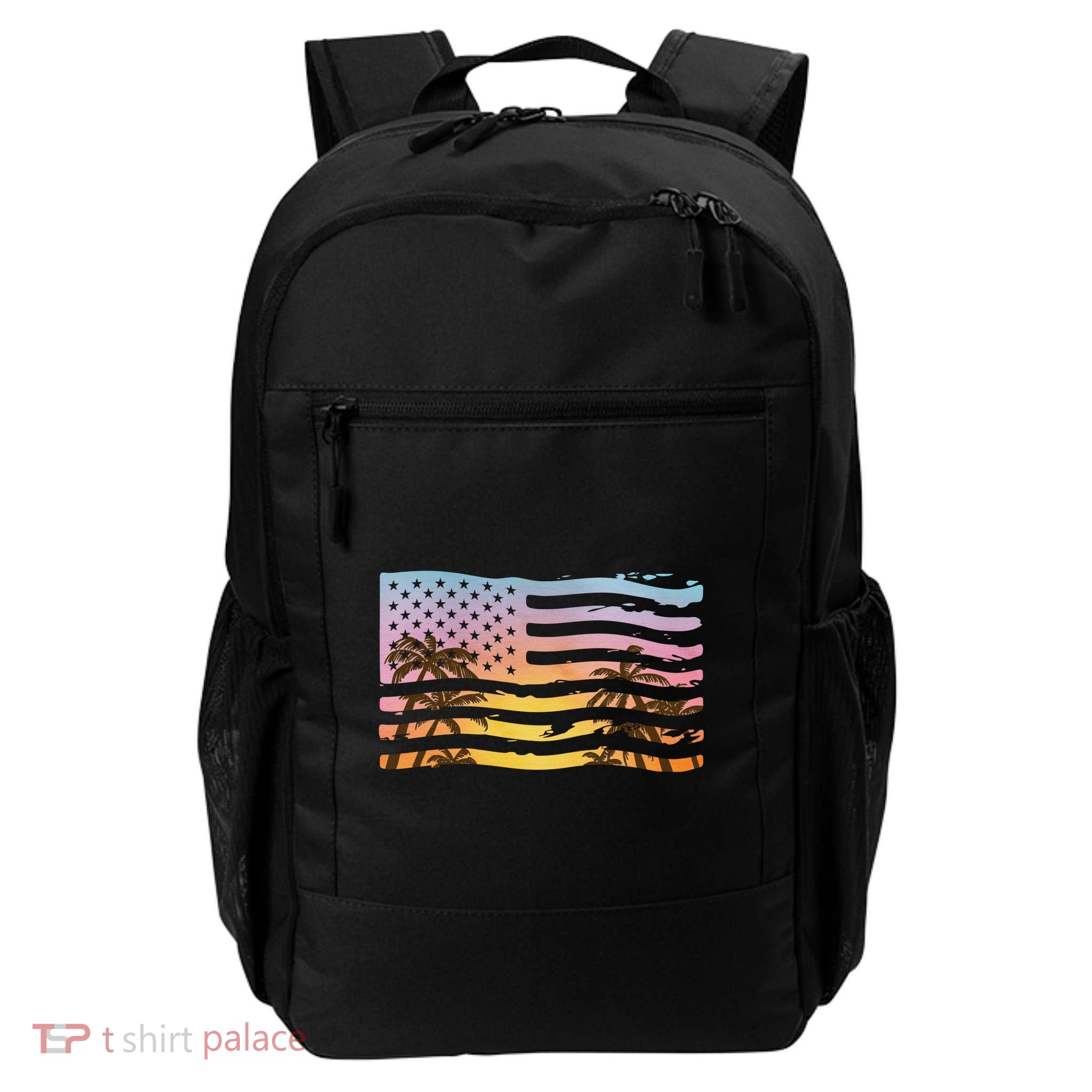 Patriotic Beach Usa Tropical Flag Daily Commute Backpack