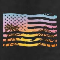 Patriotic Beach Usa Tropical Flag 25L Jumbo Tote