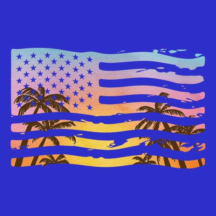 Patriotic Beach Usa Tropical Flag Baby Bodysuit
