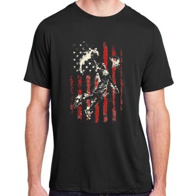 Patriotic Basketball Usa American Flag Adult ChromaSoft Performance T-Shirt