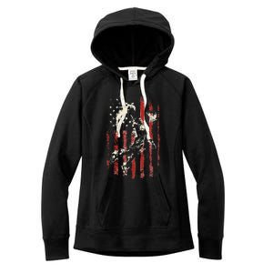 Patriotic Basketball Usa American Flag Women's Fleece Hoodie