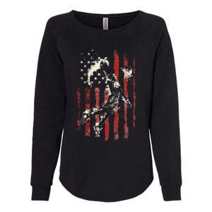 Patriotic Basketball Usa American Flag Womens California Wash Sweatshirt