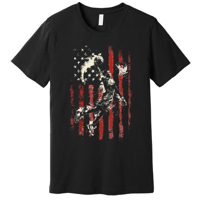 Patriotic Basketball Usa American Flag Premium T-Shirt