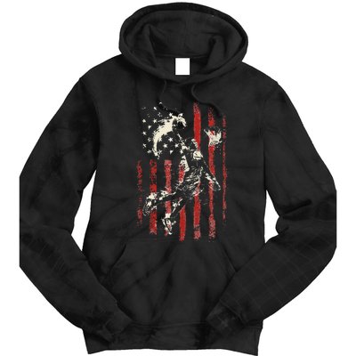 Patriotic Basketball Usa American Flag Tie Dye Hoodie