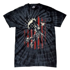 Patriotic Basketball Usa American Flag Tie-Dye T-Shirt