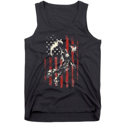 Patriotic Basketball Usa American Flag Tank Top