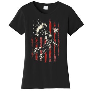 Patriotic Basketball Usa American Flag Women's T-Shirt