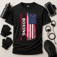 Patriotic Boxing USA Flag Apparel Cooling Performance Crew T-Shirt