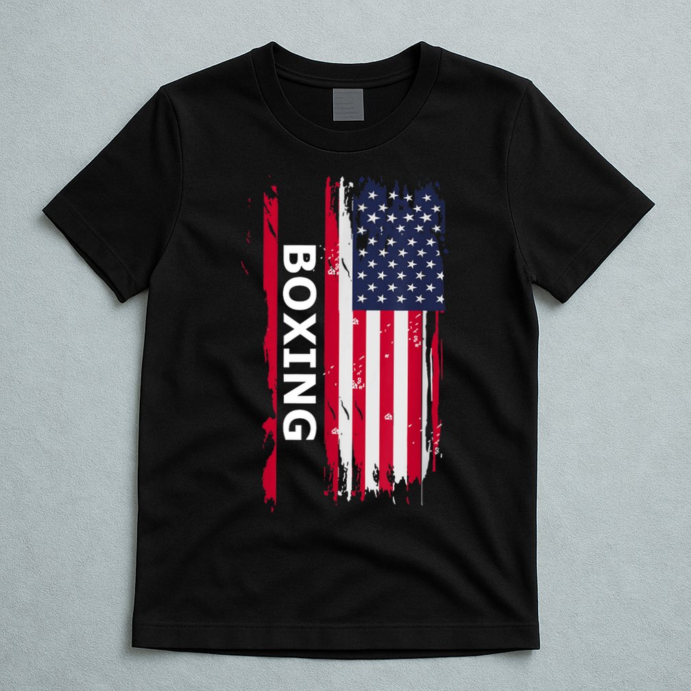 Patriotic Boxing USA Flag Apparel T-Shirt