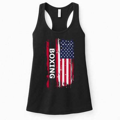 Patriotic Boxing USA Flag Apparel Womens Tank Top