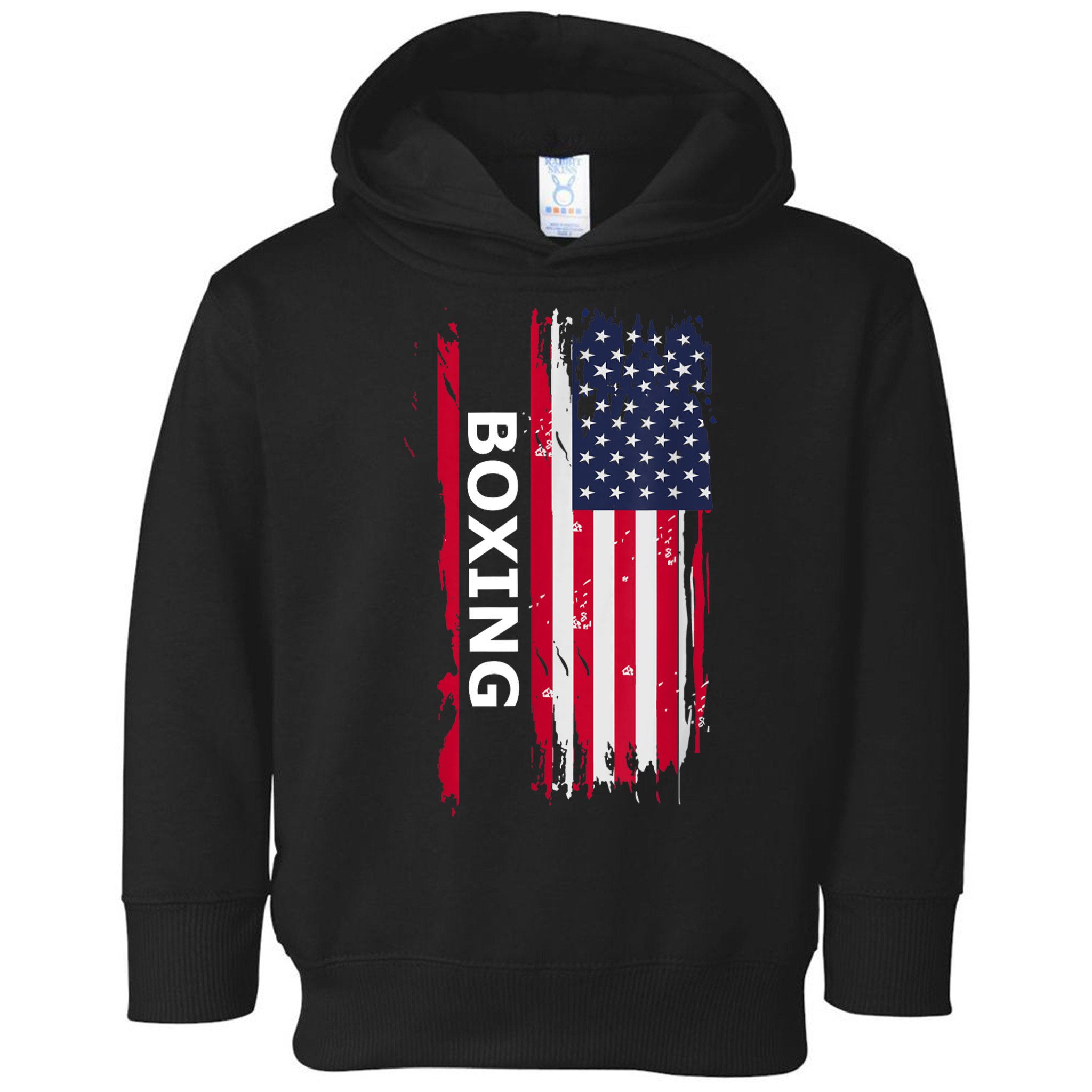 Patriotic Boxing USA Flag Apparel Toddler Hoodie