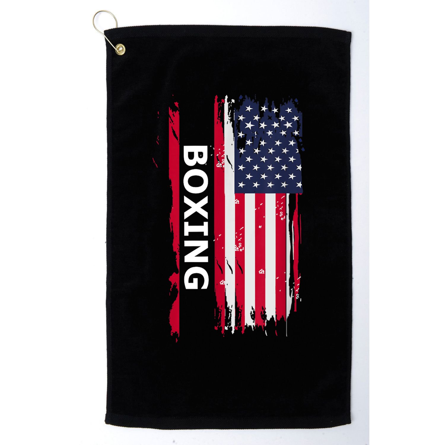 Patriotic Boxing USA Flag Apparel Golf Towel