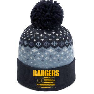 Prescott Badgers Usa Flag Pride The Baniff Cuffed Pom Beanie