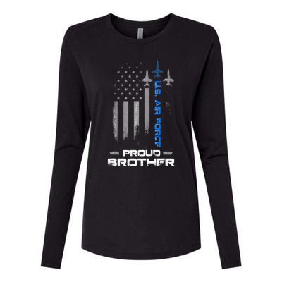 Proud Brother U.S. A.I.R F.O.R.C.E Stars Womens Cotton Relaxed Long Sleeve T-Shirt