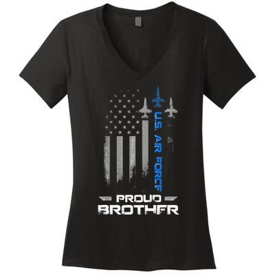 Proud Brother U.S. A.I.R F.O.R.C.E Stars Women's V-Neck T-Shirt