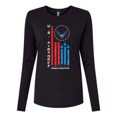 Proud Brother Usa Flag Womens Cotton Relaxed Long Sleeve T-Shirt