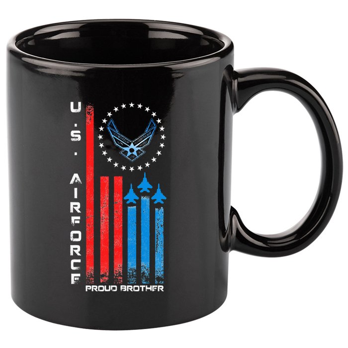 Proud Brother Usa Flag 11oz C Handle Ceramic Mug
