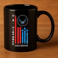 Proud Brother Usa Flag 11oz C Handle Ceramic Mug
