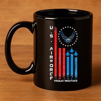 Proud Brother Usa Flag 11oz C Handle Ceramic Mug