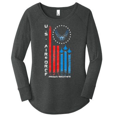 Proud Brother Usa Flag Women's Perfect Tri Tunic Long Sleeve Shirt