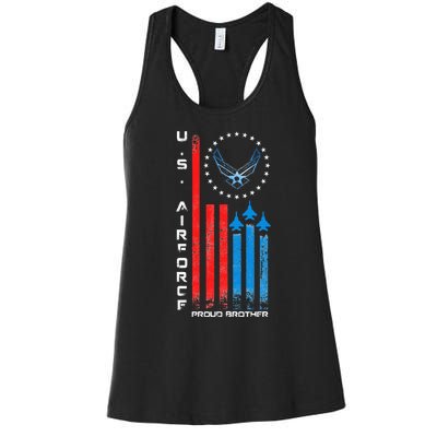 Proud Brother Usa Flag Women's Racerback Tank