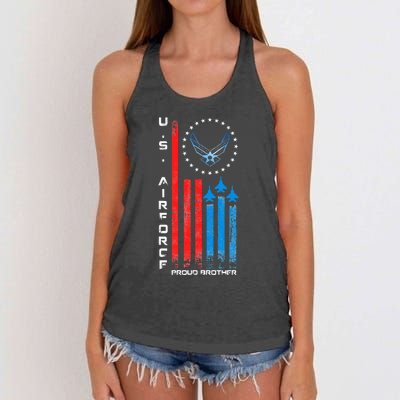 Proud Brother Usa Flag Women's Knotted Racerback Tank