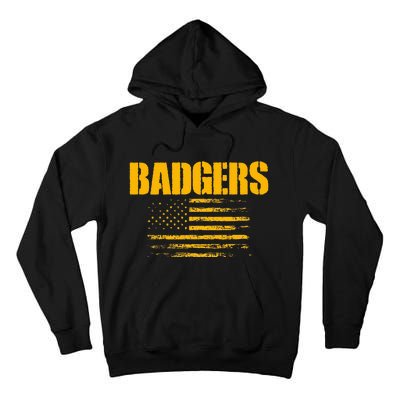 Prescott Badgers Usa Flag Pride Tall Hoodie