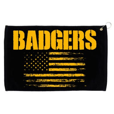 Prescott Badgers Usa Flag Pride Grommeted Golf Towel