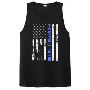 Proud Baseball US Dad American Flag Sports PosiCharge Competitor Tank