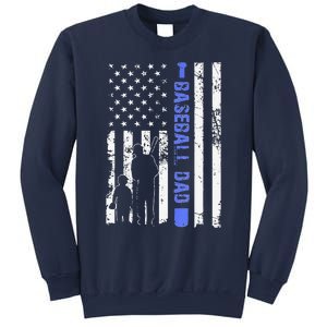 Proud Baseball US Dad American Flag Sports Sweatshirt