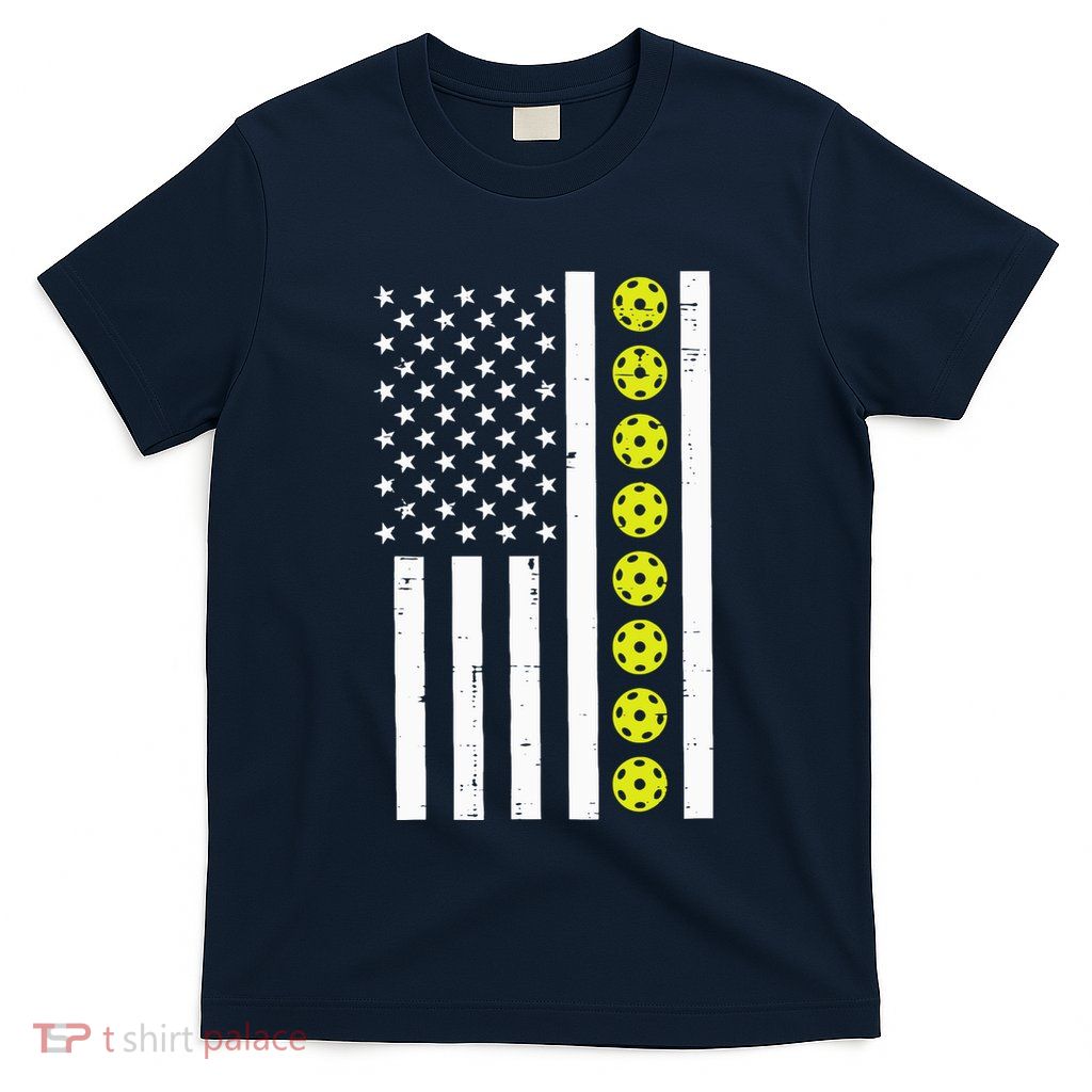 Pickle Ball Us Flag Pickleball Patriotic Boy T-Shirt