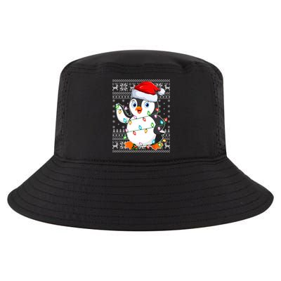 Penguin Bird Ugly Xmas Sweater Style Santa Penguin Christmas Cool Gift Cool Comfort Performance Bucket Hat