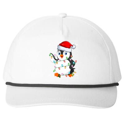 Penguin Bird Ugly Xmas Sweater Style Santa Penguin Christmas Cool Gift Snapback Five-Panel Rope Hat