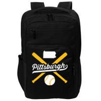 Pittsburgh Baseball Vintage Pennsylvania State Love City Drk Impact Tech Backpack