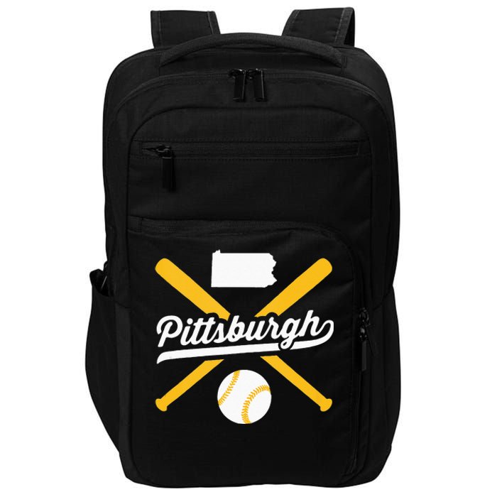 Pittsburgh Baseball Vintage Pennsylvania State Love City Drk Impact Tech Backpack