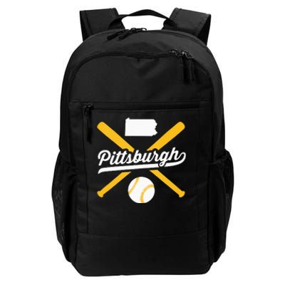 Pittsburgh Baseball Vintage Pennsylvania State Love City Drk Daily Commute Backpack