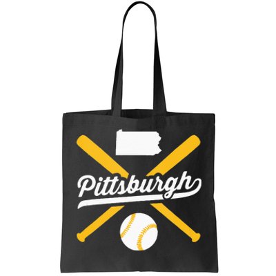 Pittsburgh Baseball Vintage Pennsylvania State Love City Drk Tote Bag