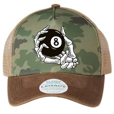 Pool billiards vintage 8 eight ball Legacy Tie Dye Trucker Hat