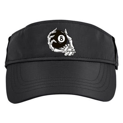 Pool billiards vintage 8 eight ball Adult Drive Performance Visor