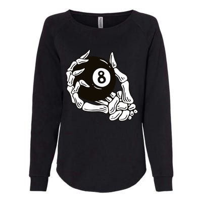 Pool billiards vintage 8 eight ball Womens California Wash Sweatshirt