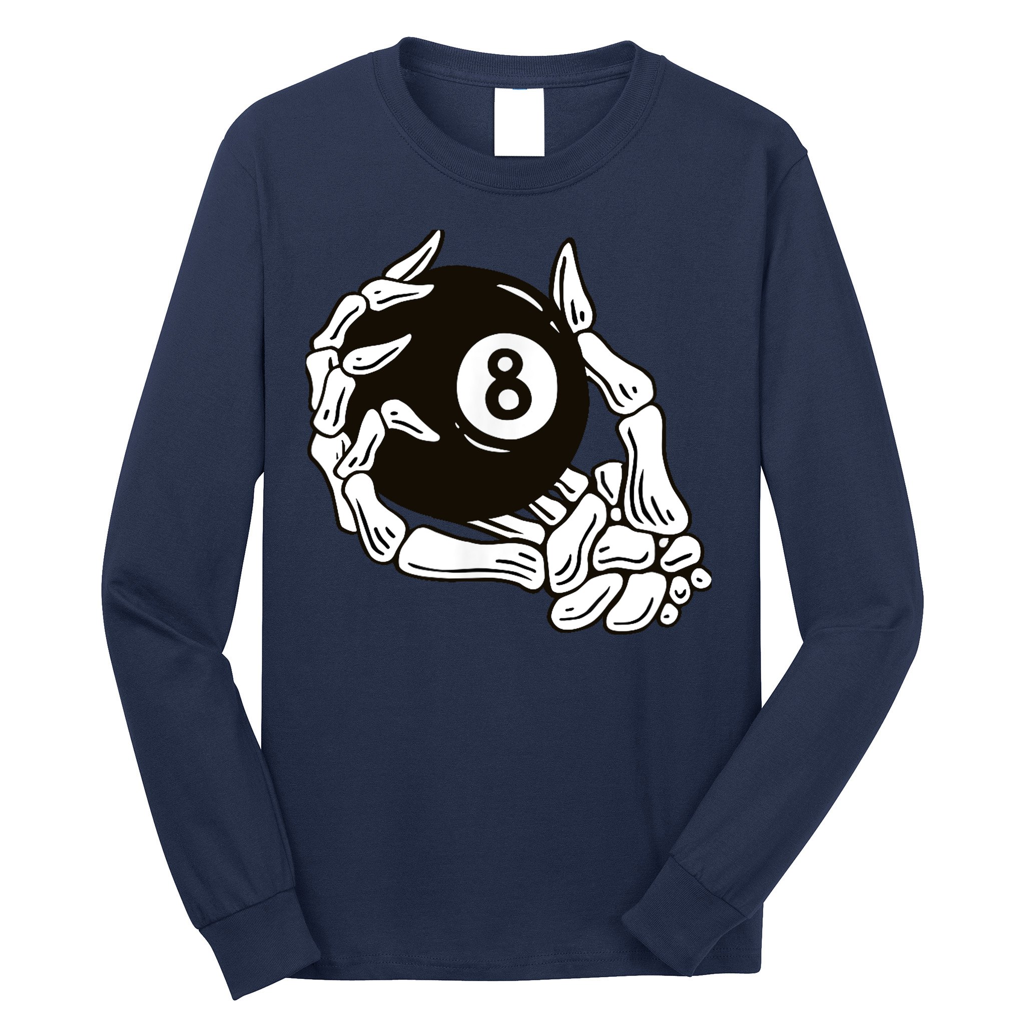 Pool billiards vintage 8 eight ball Long Sleeve Shirt